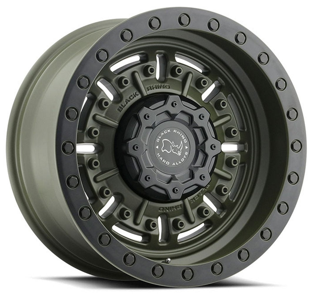 (Clearance - No Returns) 17x9.5 Black Rhino Abrams OD Green 6x5.5/139.7 -18mm