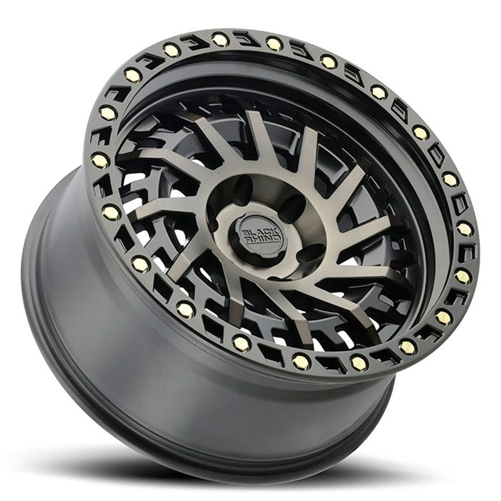 (Clearance - No Returns) 17x9 Black Rhino Shredder Matte Black w/ Machined Dark Tint (Rotary Forged) 6x5.5/139.7 -12mm