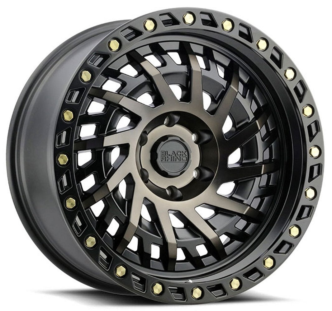 (Clearance - No Returns) 17x9 Black Rhino Shredder Matte Black w/ Machined Dark Tint (Rotary Forged) 6x5.5/139.7 -12mm