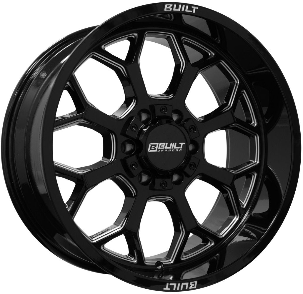 20x10 Built Off-Road BTO-1 Gloss Black Milled 8x170 -19mm