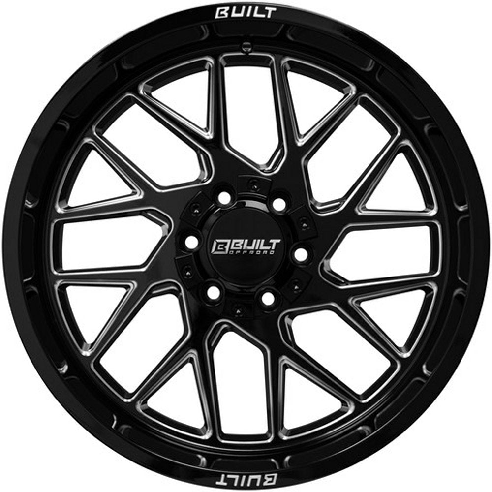 20x10 Built Off-Road BTO-3 Gloss Black Milled 8x170 -19mm