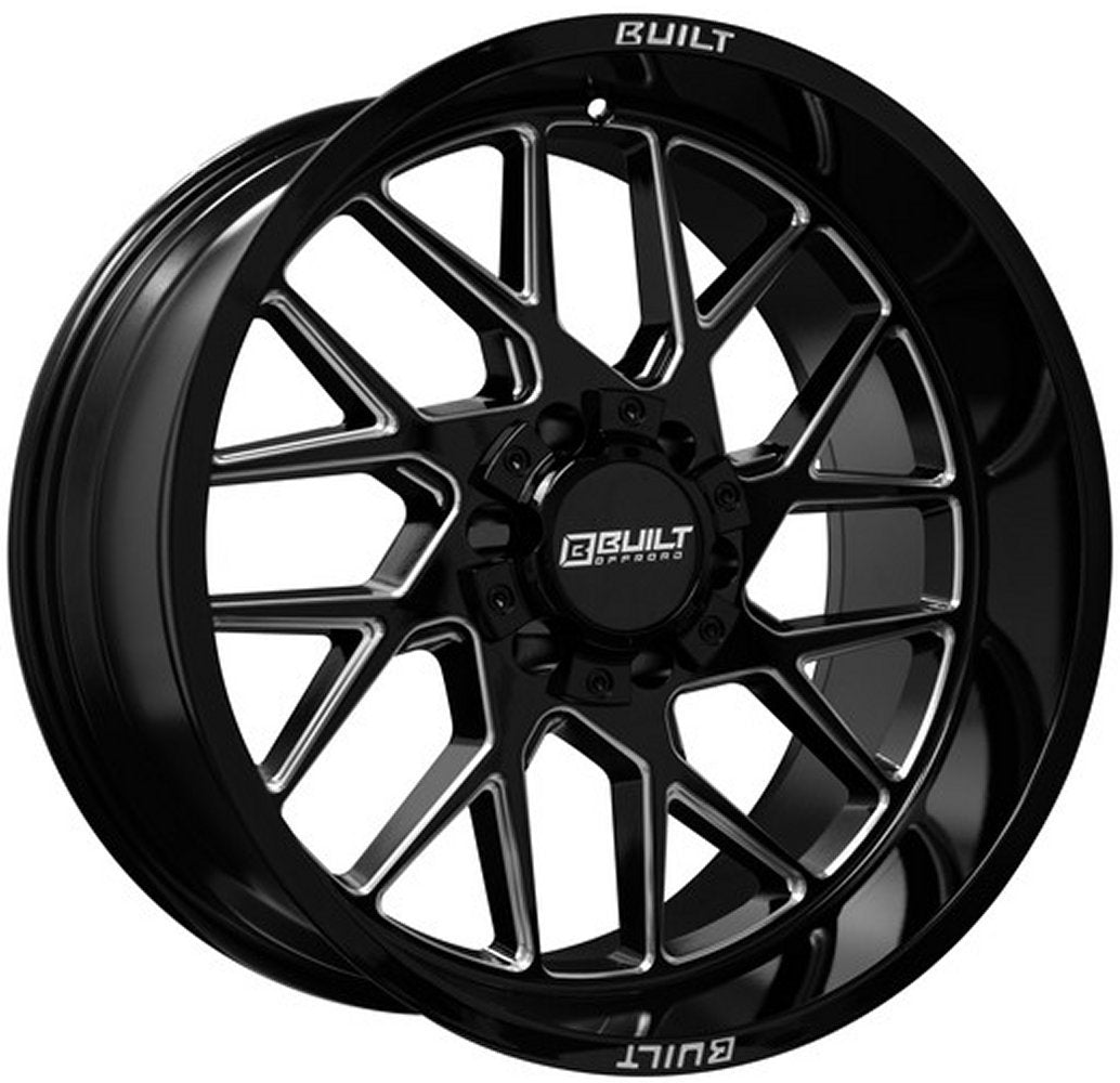 20x10 Built Off-Road BTO-3 Gloss Black Milled 8x170 -19mm