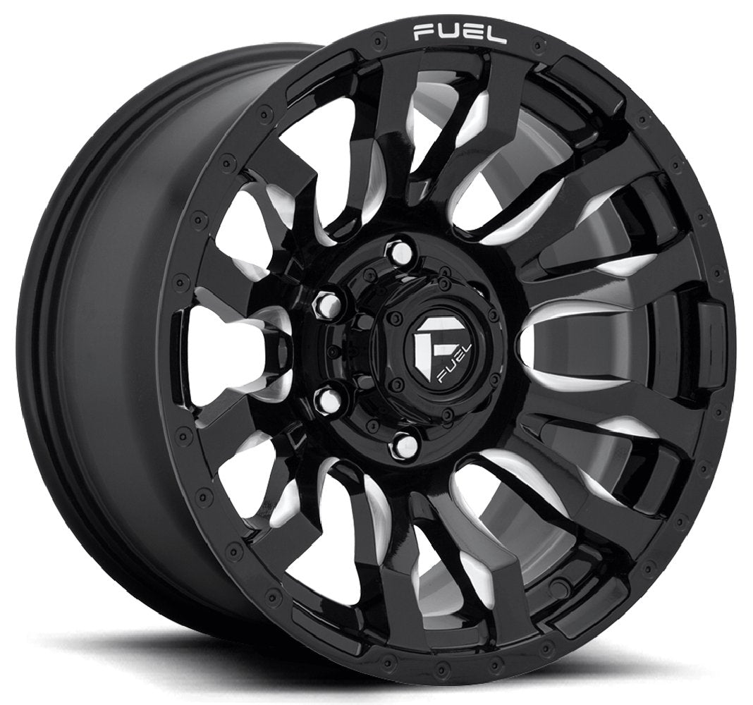(Clearance - No Returns) 17x9 Fuel Off-Road Blitz Gloss Black Milled D673 6x135 1mm