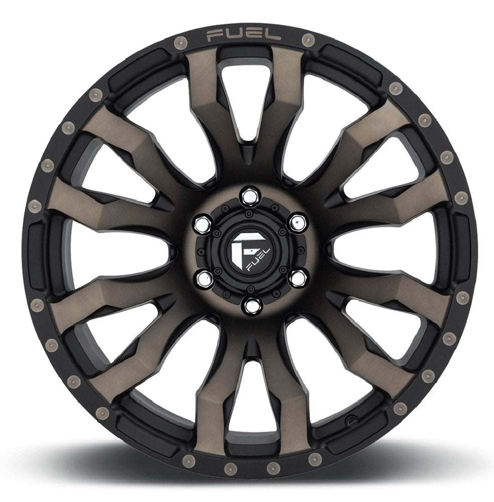(Clearance - No Returns) 17x9 Fuel Off-Road Blitz Matte Black Machined w/ Double Dark Tint D674 6x135 -12mm
