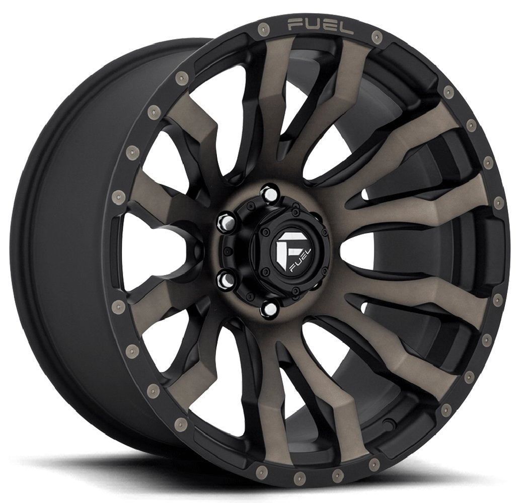 (Clearance - No Returns) 17x9 Fuel Off-Road Blitz Matte Black Machined w/ Double Dark Tint D674 6x135 -12mm