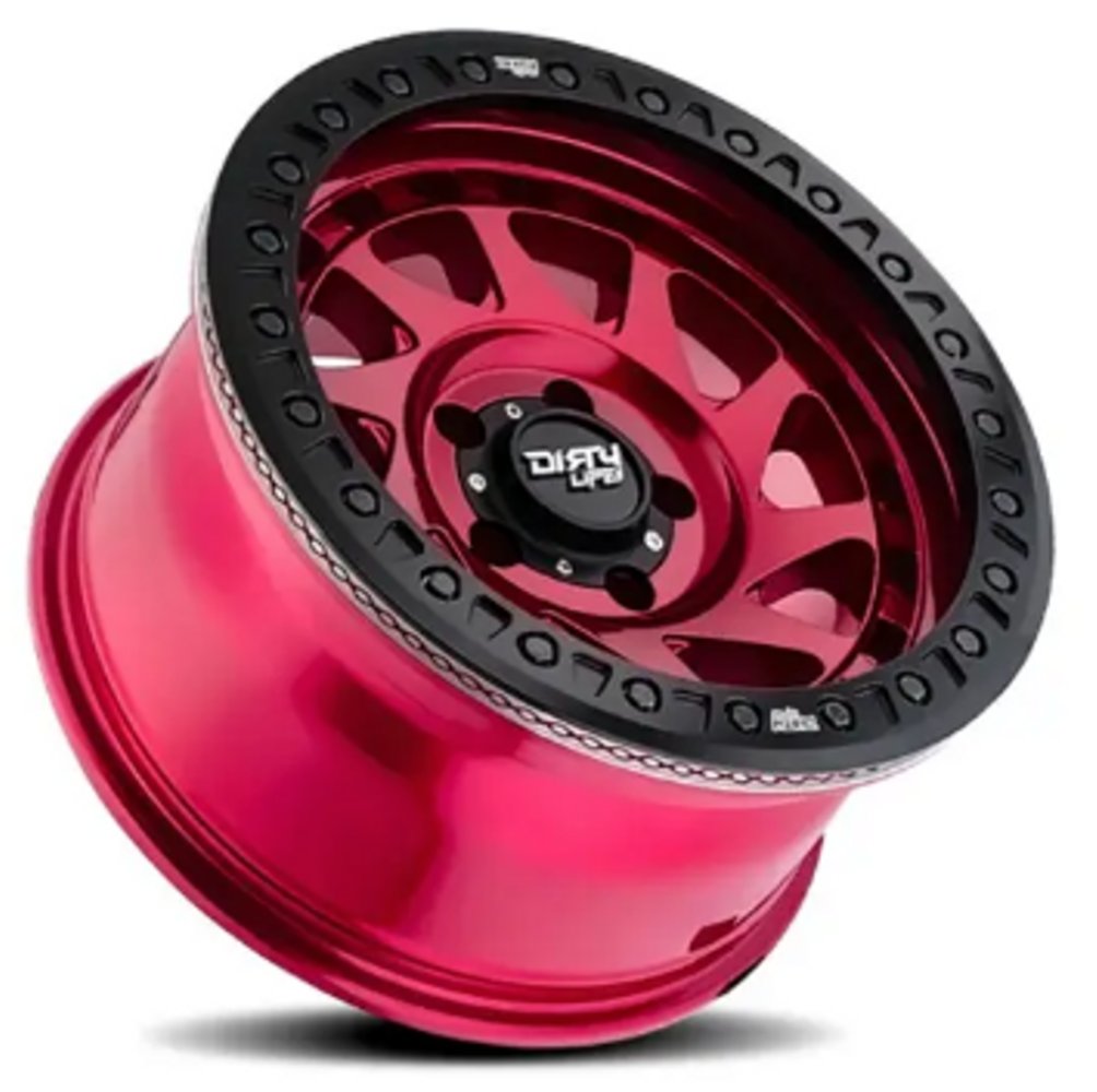 (Clearance - No Returns) 17x9 Dirty Life 9313 Nigma Race Beadlock Candy Red w/ Black Ring (True Beadlock) 5x5/127 -12mm