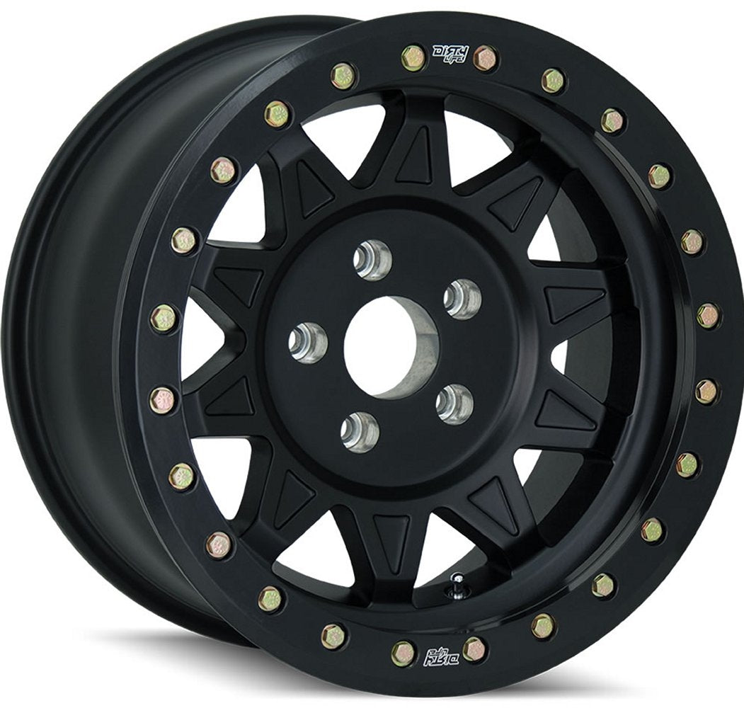 (Clearance - No Returns) 17x9 Dirty Life 9302 Roadkill Race Matte Black w/ Black Beadlock (True Beadlock) 5x4.5/114.3 -14mm