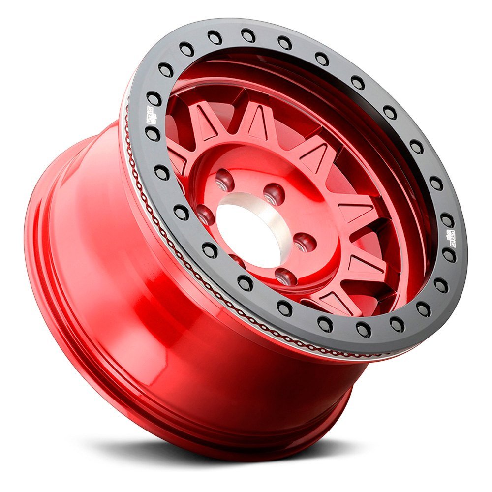 (Clearance - No Returns) 17x9 Dirty Life 9302 Roadkill Candy Red w/ Black Beadlock Ring (True Beadlock) 5x5.5/139.7 -14mm