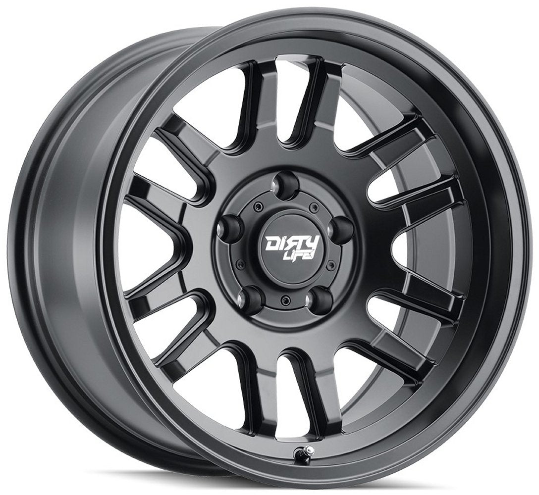 (Clearance - No Returns) 17x9 Dirty Life 9310 Canyon Matte Black 5x5/127 -38mm