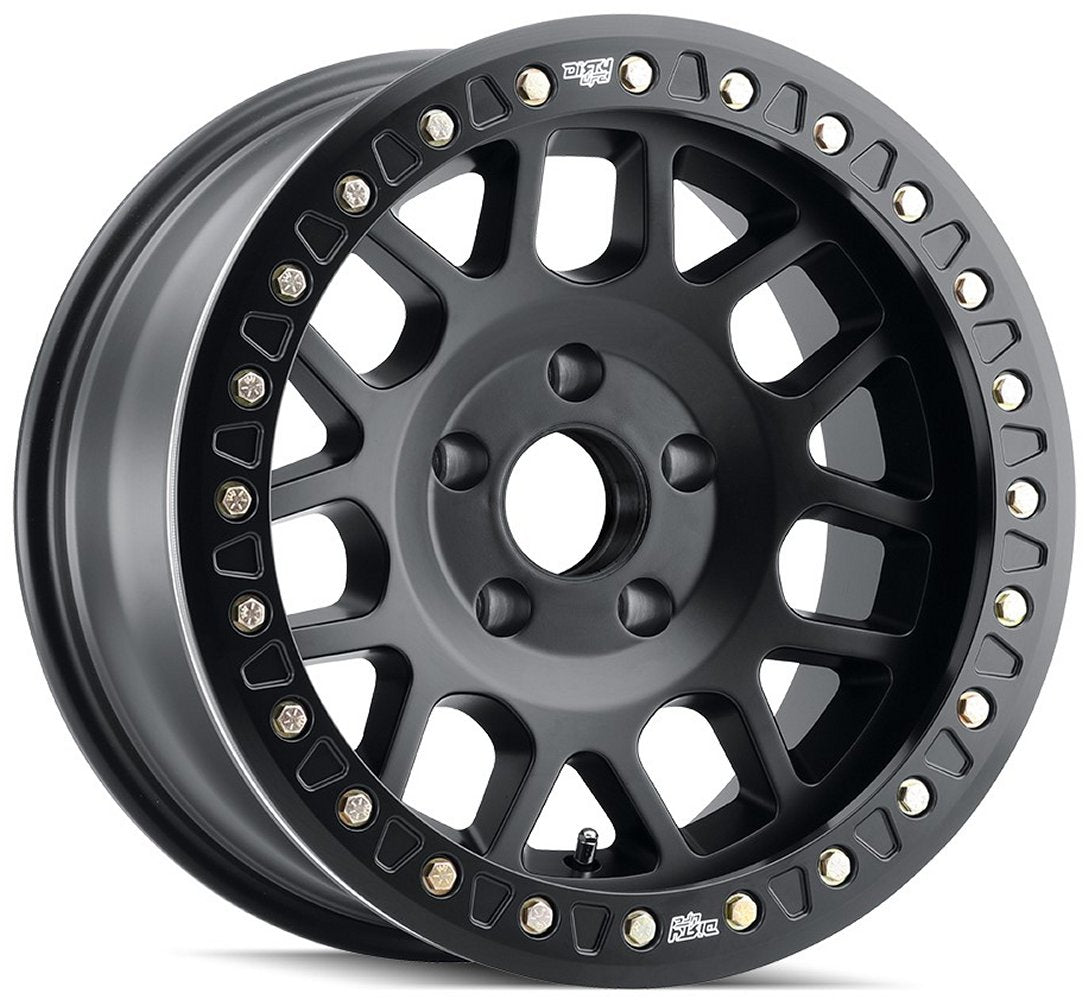 (Clearance - No Returns) 17x9 Dirty Life 9312 Mesa Race Matte Black (True Beadlock) 6x5.5/139.7 -12mm