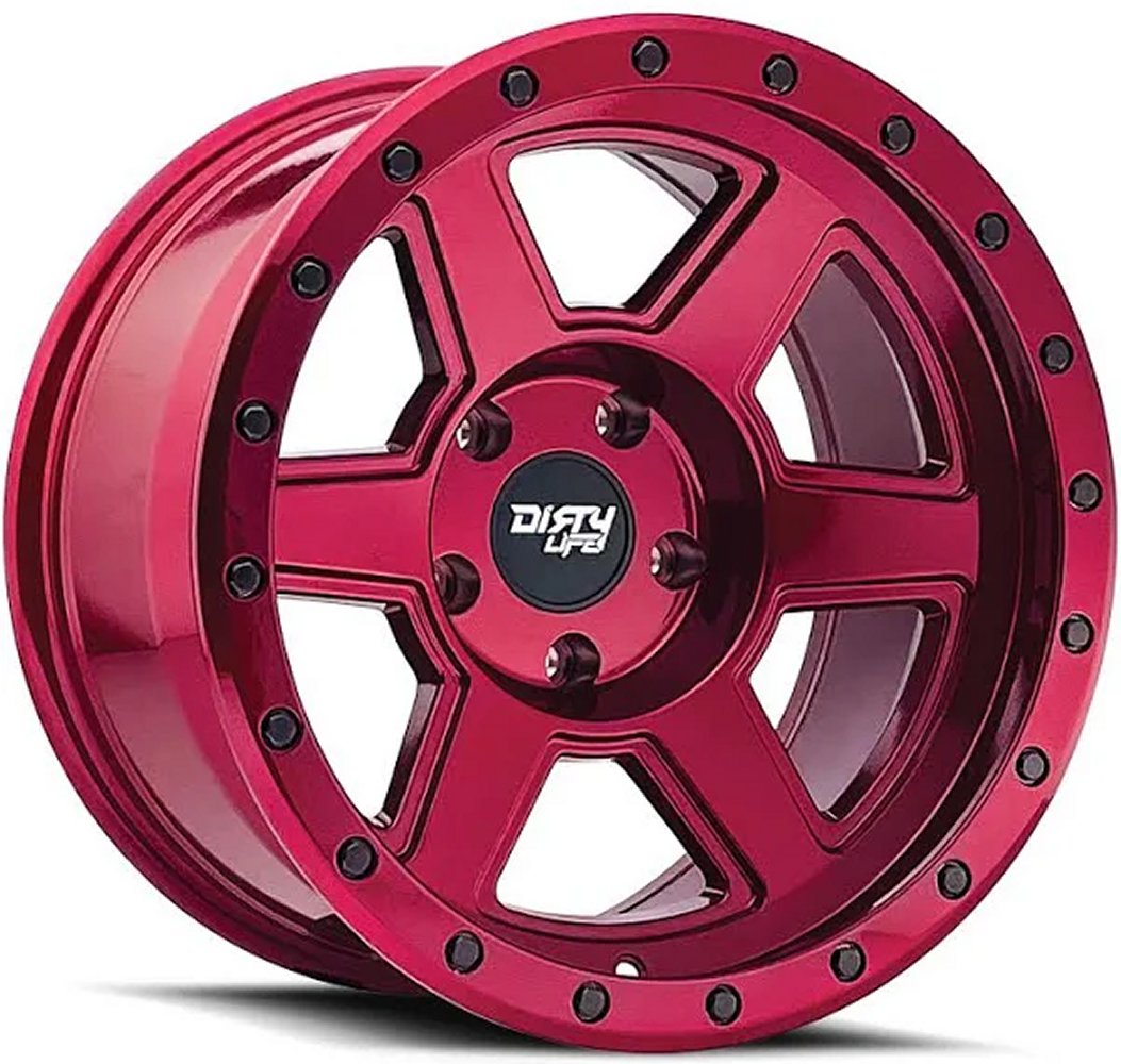 (Clearance - No Returns) 17x9 Dirty Life 9315 Compound Crimson Candy Red 6x5.5/139.7 -38mm