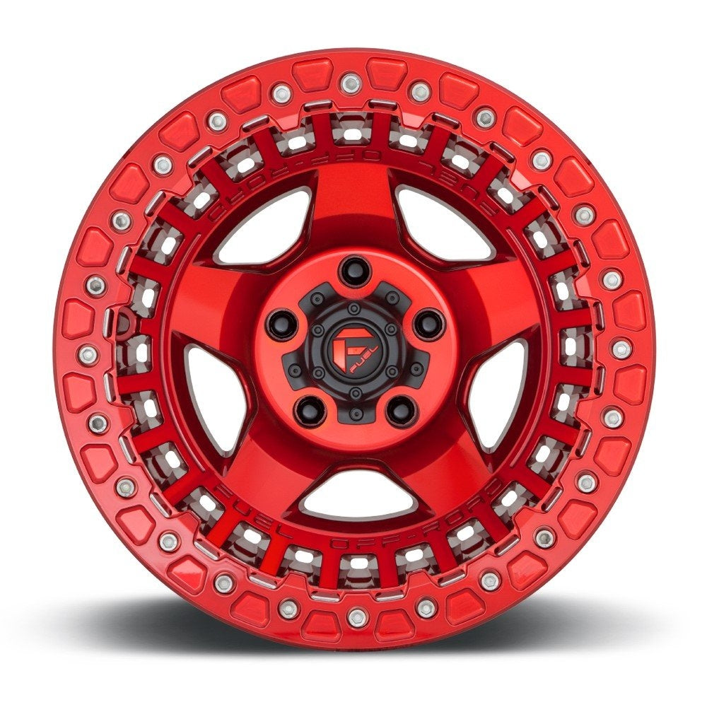 (Clearance - No Returns) 17x9 Fuel Off-Road Wrap Beadlock Candy Red D117 6x5.5/139.7 -15mm