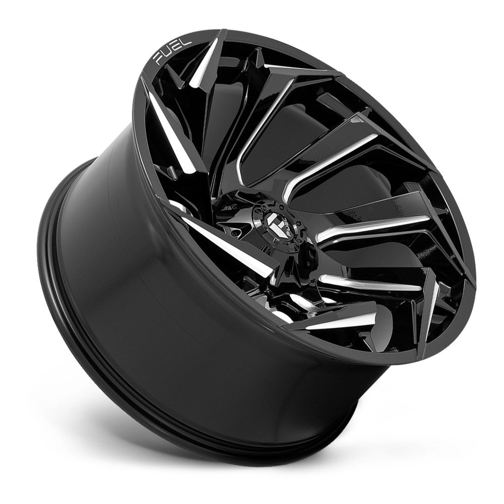 (Clearance - No Returns) 15x8 Fuel Off-Road Reaction Gloss Black Milled D753 5x5.5/139.7 -18mm