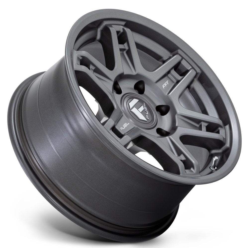 (Clearance - No Returns) 17X8.5 Fuel Off-Road Slayer Matte Gunmetal D838 5x5/127 -15mm