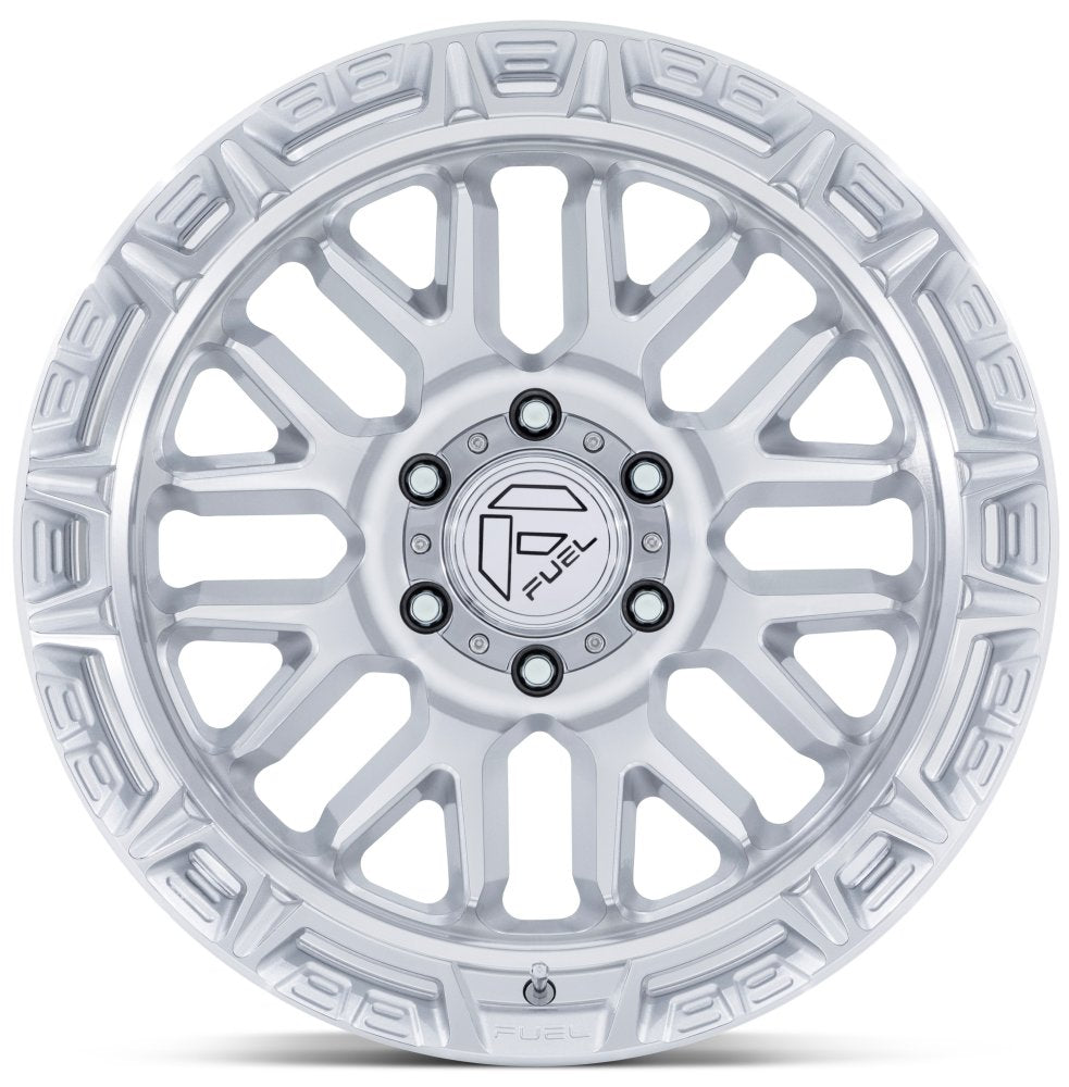 17X9 Fuel Off-Road Rail Gloss Silver Machined FC890 6x5.5/139.7 -12mm