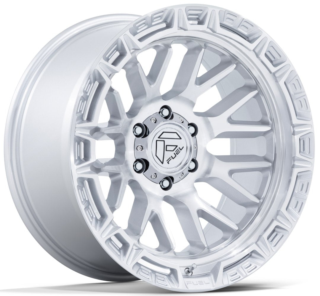 17X9 Fuel Off-Road Rail Gloss Silver Machined FC890 6x5.5/139.7 -12mm