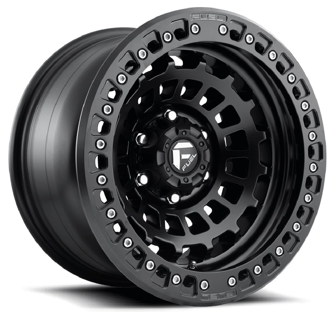 (Clearance - No Returns) 17x9 Fuel Off-Road Zephyr Beadlock Gloss Black w/ Matte Black Ring D101 5x5/127 -38mm
