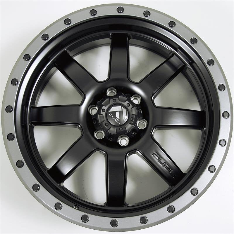 (Clearance - No Returns) 17x8.5 Fuel Off-Road Trophy Matte Black w/Anthracite Ring D551 6x135 6mm
