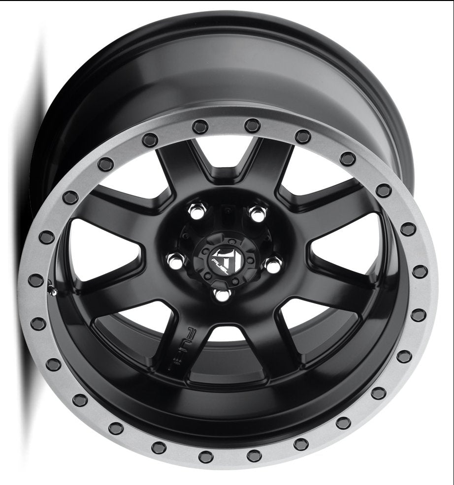 (Clearance - No Returns) 17x8.5 Fuel Off-Road Trophy Matte Black w/Anthracite Ring D551 5x5/127 6mm