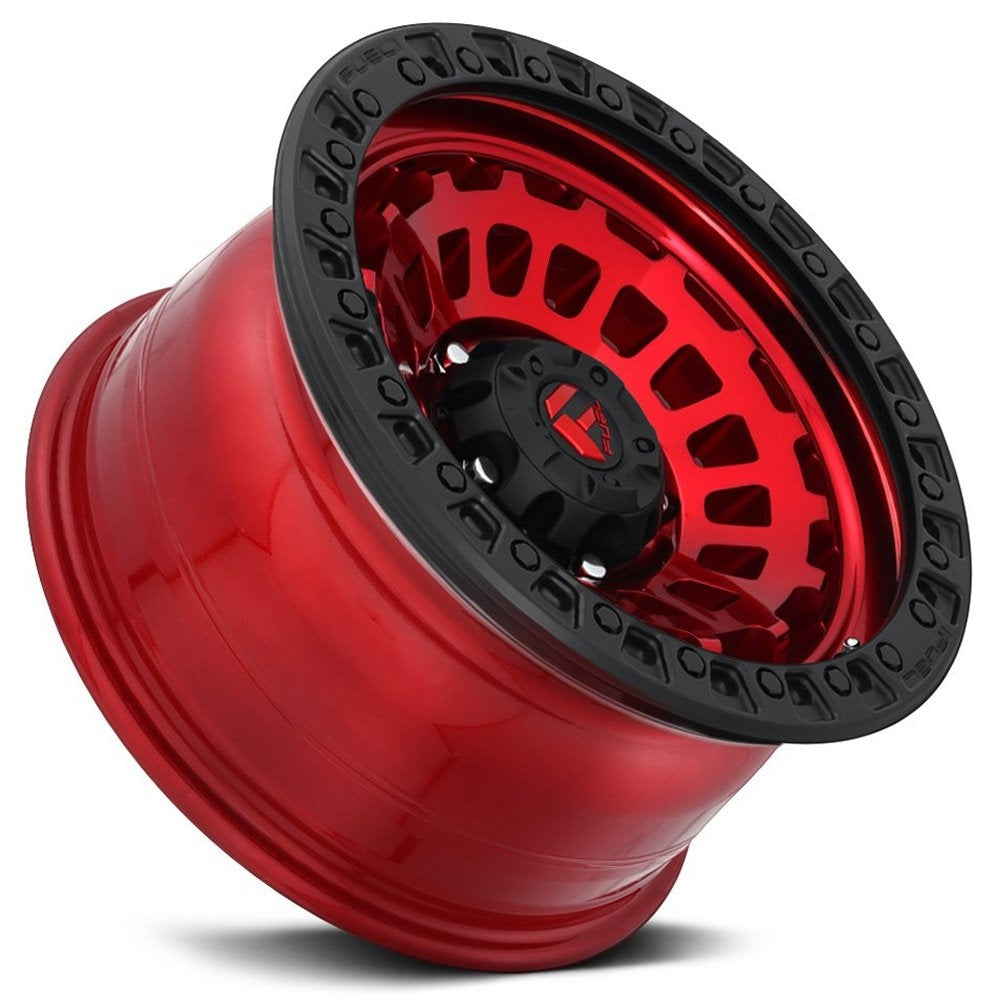 (Clearance - No Returns) 17x9 Fuel Off-Road Zephyr Candy Red w/ Matte Black Ring D632 6x5.5/139.7 -12mm