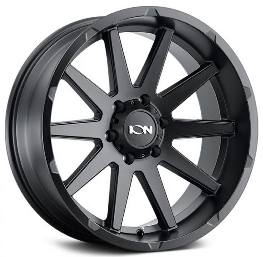 (Clearance - No Returns) 17x9 ION Alloy 143 Matte Black  8x170 18mm