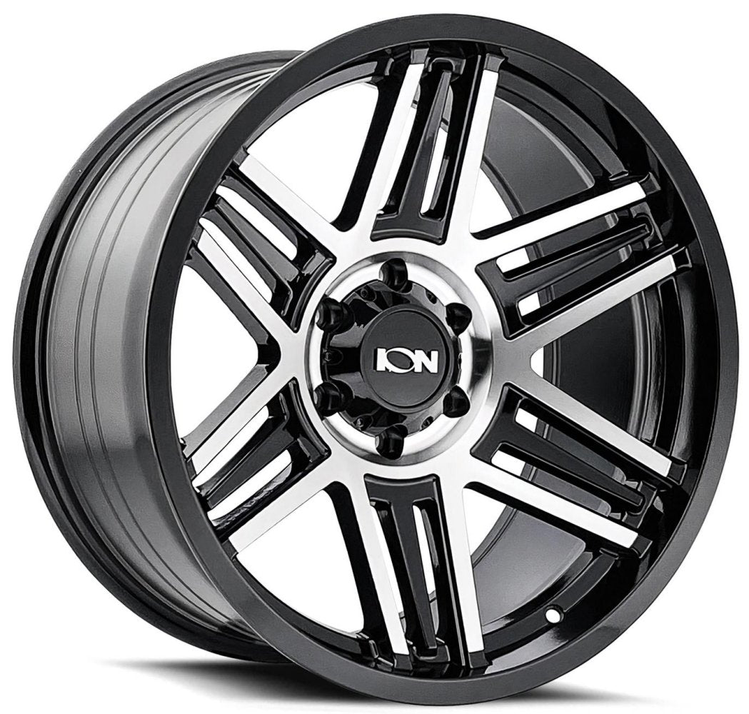 (Clearance - No Returns) 17x9 ION Alloy 147 Gloss Black Machined 5x5/127 0mm
