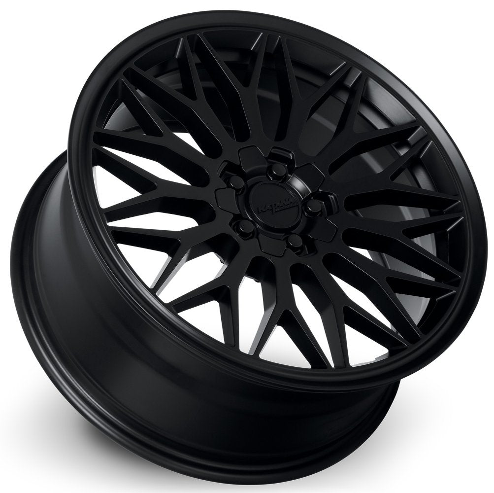 17x7.5 Katana Racing KR05 Matte Black 5x4.25/108 5x4.5/114.3 40mm
