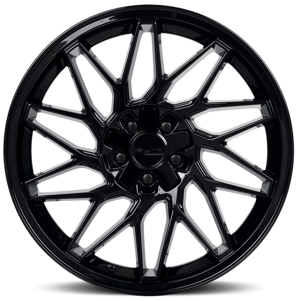 18x8 Katana Racing KR09 Gloss Black 5x110 5x4.5/114.3 40mm