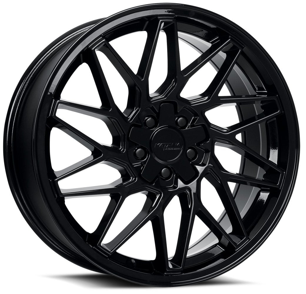 18x8 Katana Racing KR09 Gloss Black 5x4.25/108 5x4.5/114.3 40mm