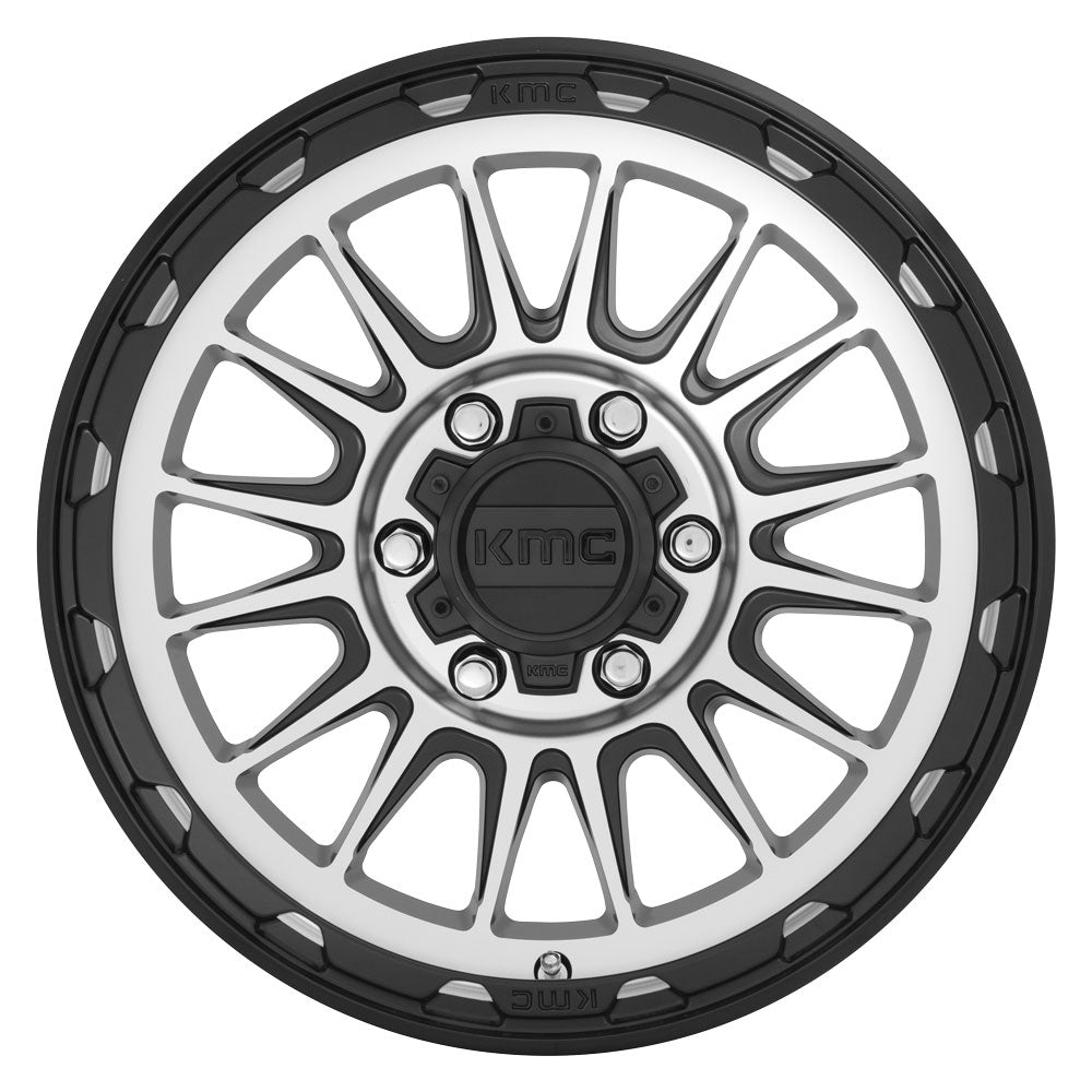 (Clearance - No Returns) 17x8.5 KMC KM542 Impact Satin Black Machined 5x5/127 0mm