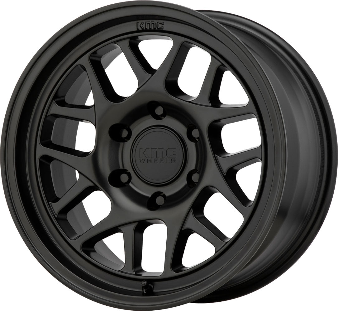 (Clearance - No Returns) 16x8 KMC KM717 Bully Satin Black 5x5/127 0mm