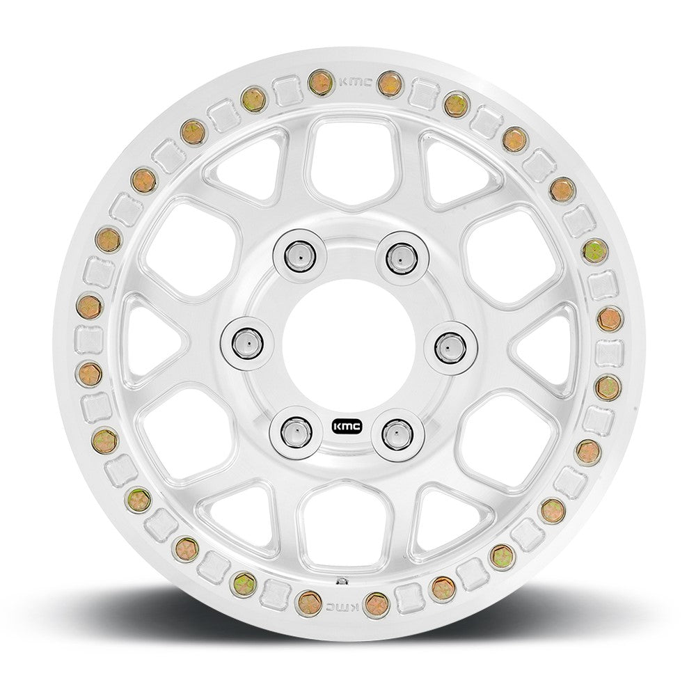 (Clearance - No Returns) 17x9 KMC KM444 Beadlock Raw Machined  6x135 25mm