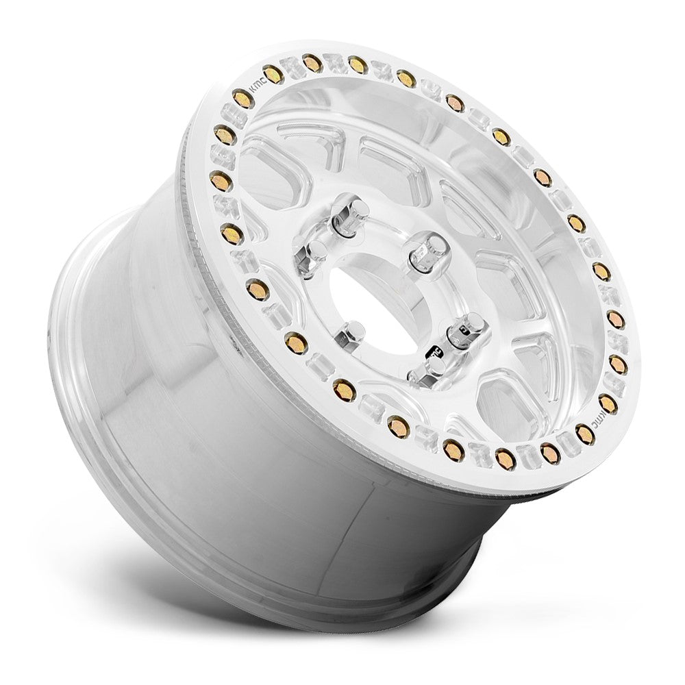 (Clearance - No Returns) 17x9 KMC KM444 Beadlock Raw Machined  6x135 0mm