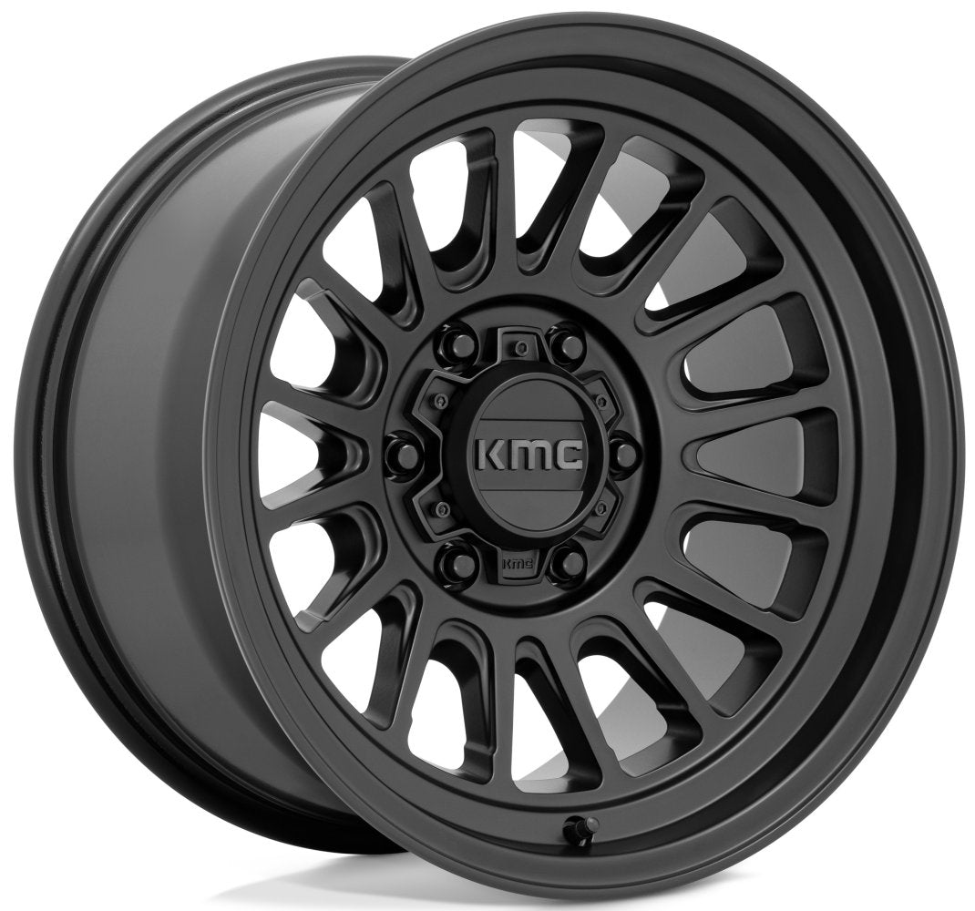 (Clearance - No Returns) 17x8.5 KMC KM724 Impact Satin Black 6x120 0mm