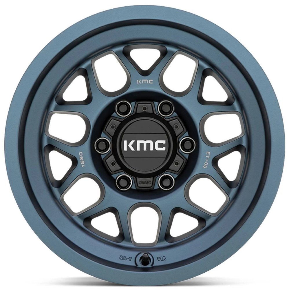 (Clearance - No Returns) 17x8.5 KMC KM725 Terra Metallic Blue 6x120 0mm