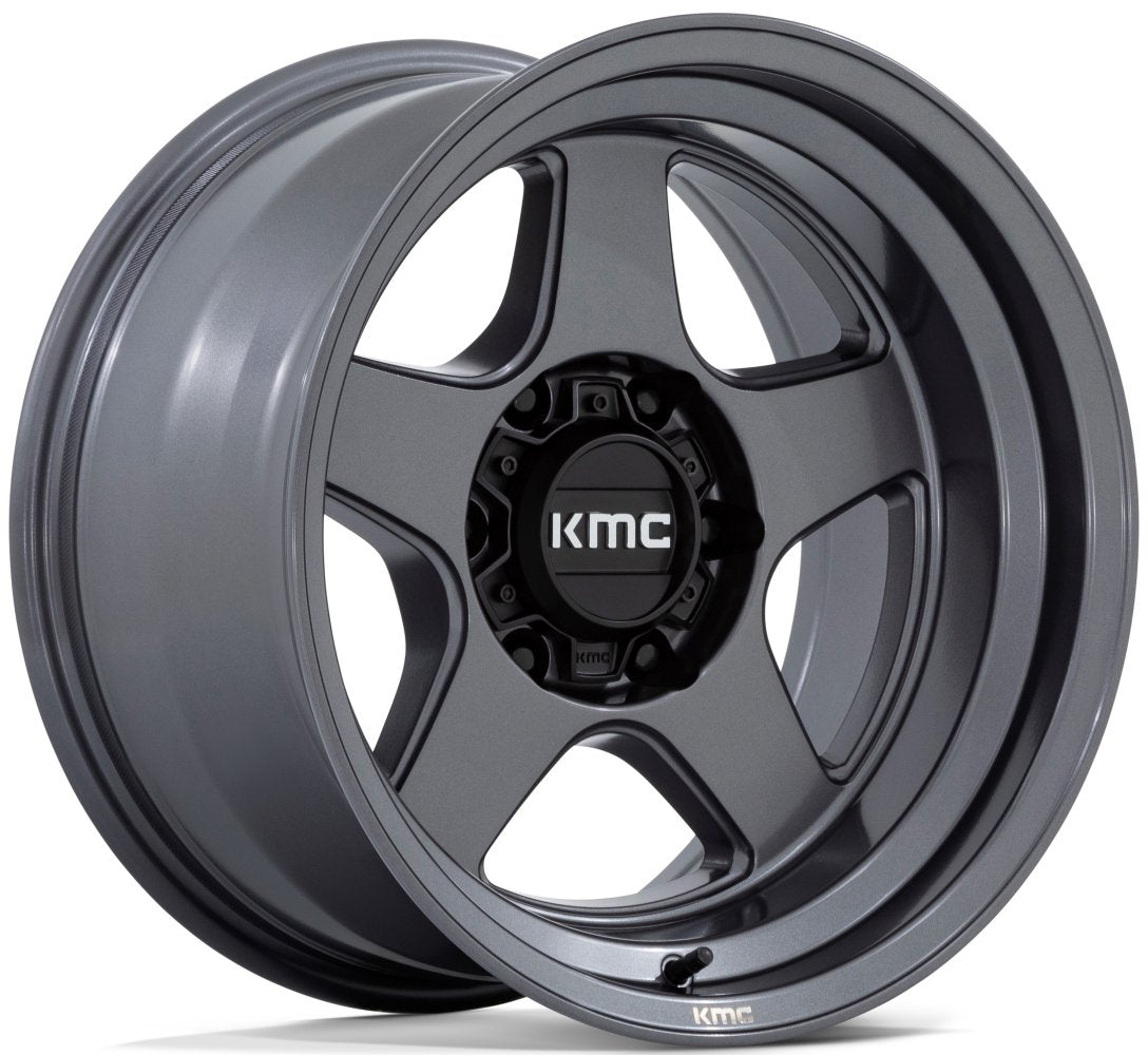 (Clearance - No Returns) 17x8.5 KMC KM728 Matte Anthracite 6x135 -10mm