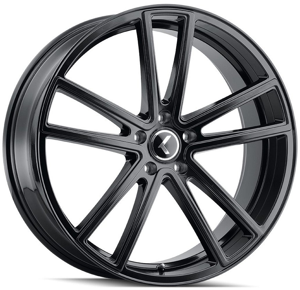(Clearance - No Returns) 17x8 Kraze KR190 Lusso Gloss Black 5x115 38mm
