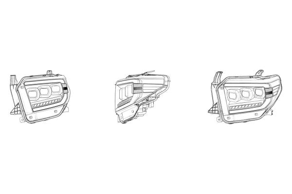 Morimoto XB LED Headlights: Toyota Tundra (14-20) (Pair / ASM) (Gen 2) LF532.2-ASM