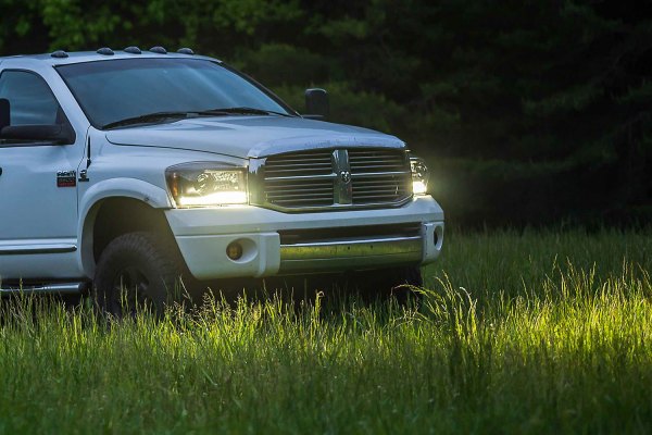 Morimoto XB Hybrid LED Headlights: Dodge Ram (06-08) (Pair / ASM) LF558