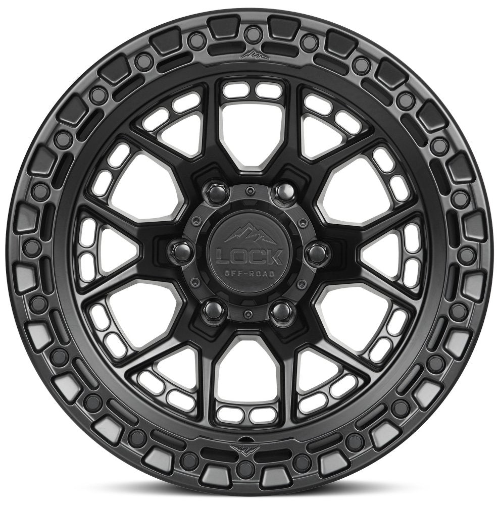 17x9 Lock Off-Road Commando Matte Black w/ Matte Black Ring 6x135 0mm