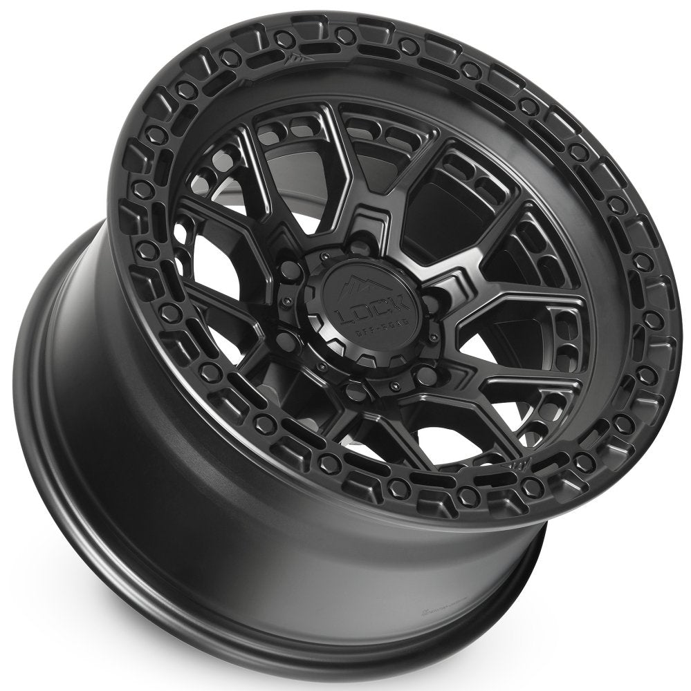 17x9 Lock Off-Road Commando Matte Black w/ Matte Black Ring 6x135 0mm