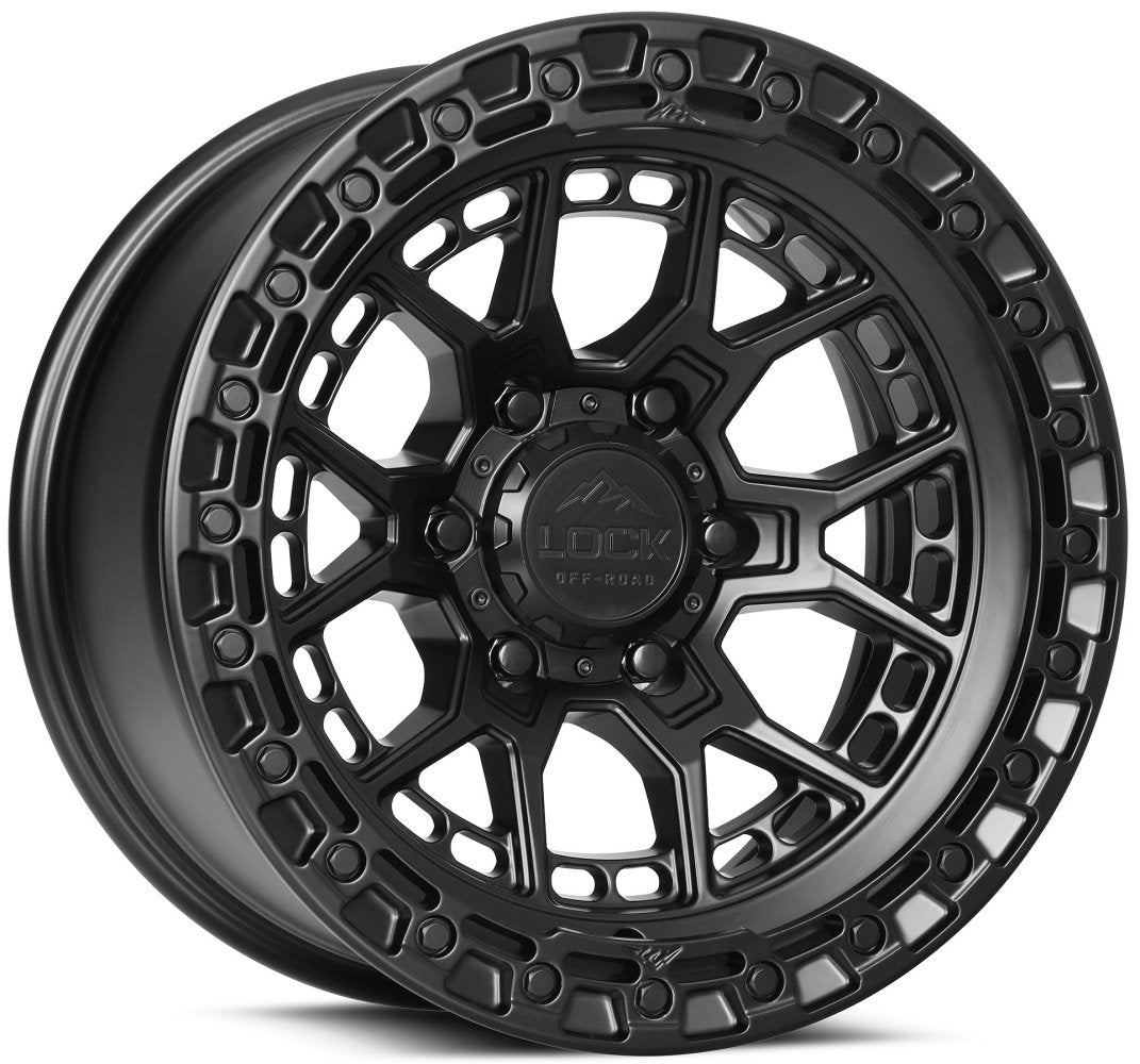 17x9 Lock Off-Road Commando Matte Black w/ Matte Black Ring 6x135 0mm