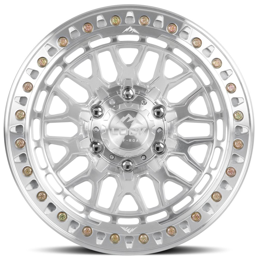 17x9 Lock Off-Road Invader Forged Beadlock Raw Machine 6x5.5/139.7 -12mm