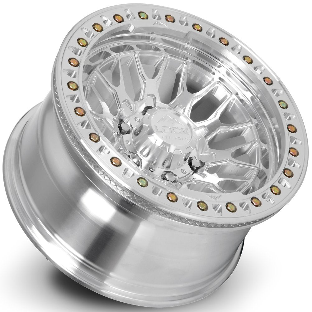 17x9 Lock Off-Road Invader Forged Beadlock Raw Machine 6x5.5/139.7 -12mm