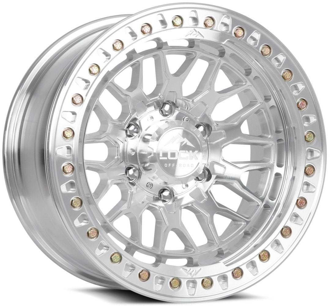 17x9 Lock Off-Road Invader Forged Beadlock Raw Machine 6x5.5/139.7 -12mm