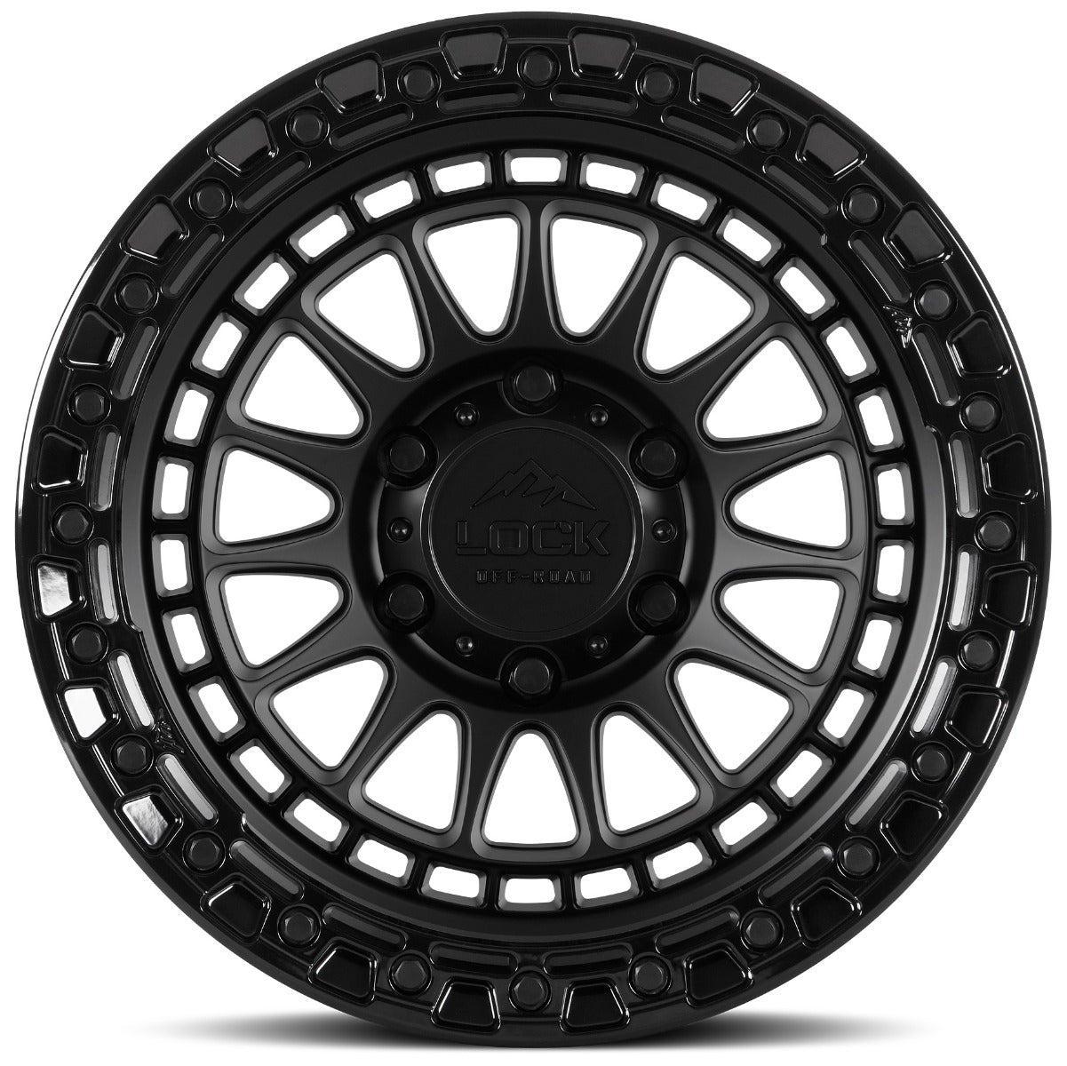 17x9 Lock Off-Road Mojave Matte Black w/ Gloss Black Ring 6x135 0mm