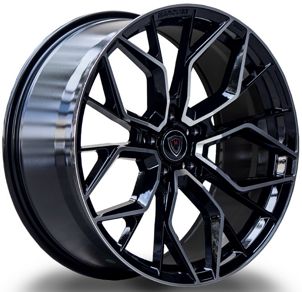 20x10.5 Marquee M1004 Gloss Black Machined  5x4.5/114.3 40mm