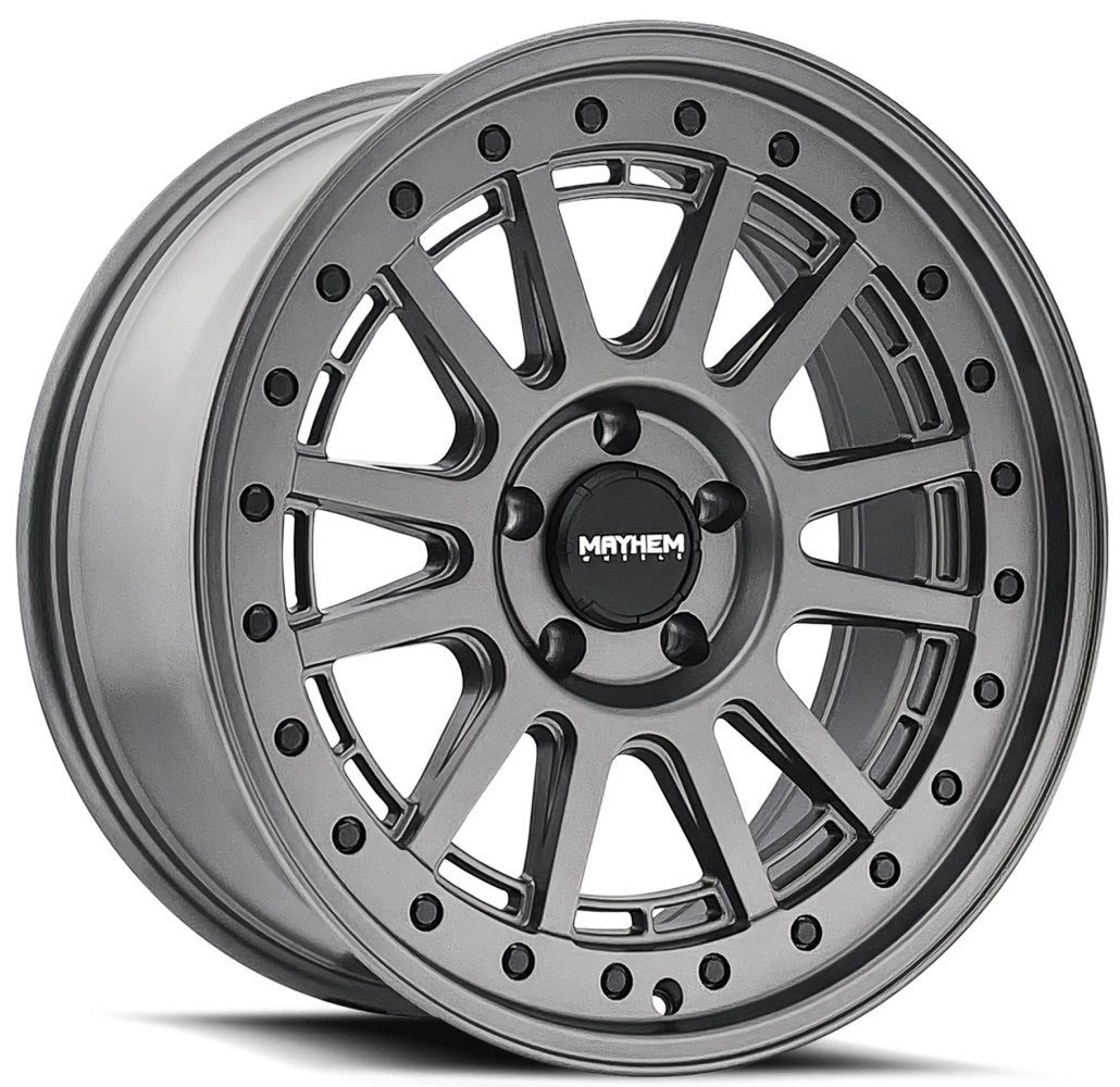 (Clearance - No Returns) 17x9 Mayhem Compass 8305 Matte Gunmetal 5x5/127 -6mm