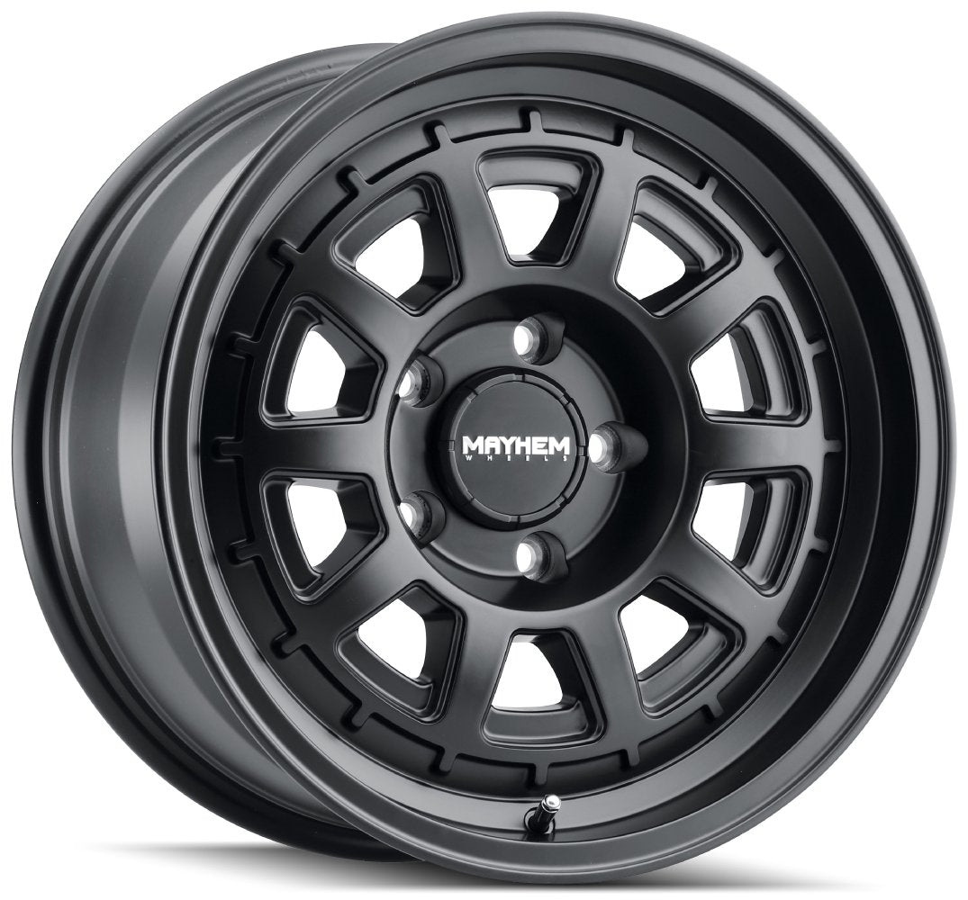 (Clearance - No Returns) 17x8.5 Mayhem Voyager 8303MB Matte Black (Flow Formed) 6x5.5/139.7 0mm