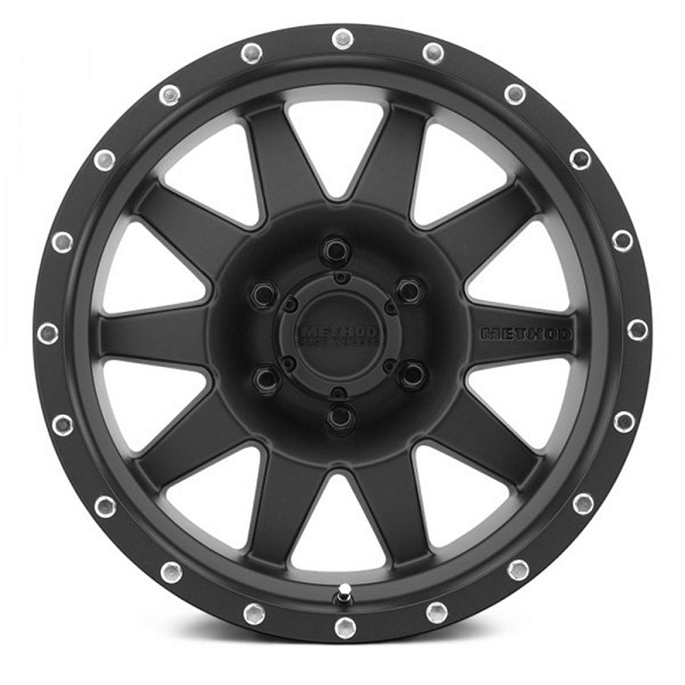 (Clearance - No Returns) 17x8.5 Method Race MR301 The Standard Matte Black 5x5/127 0mm